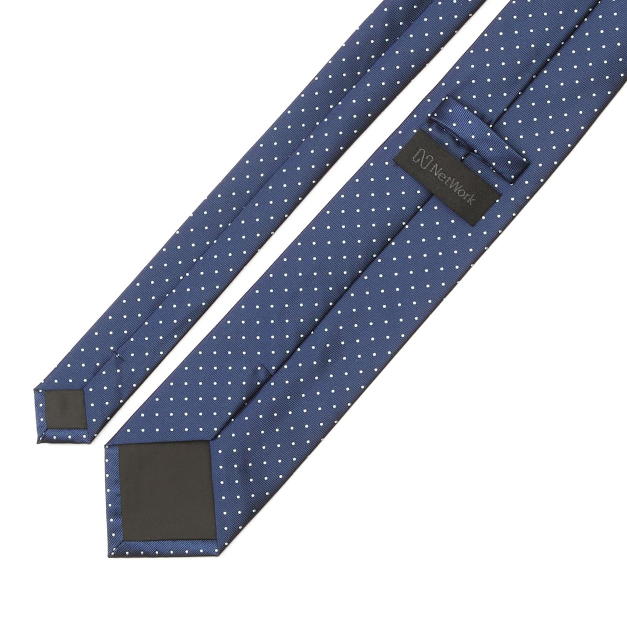 Network Erkek Lacivert Puantiyeli Kravat