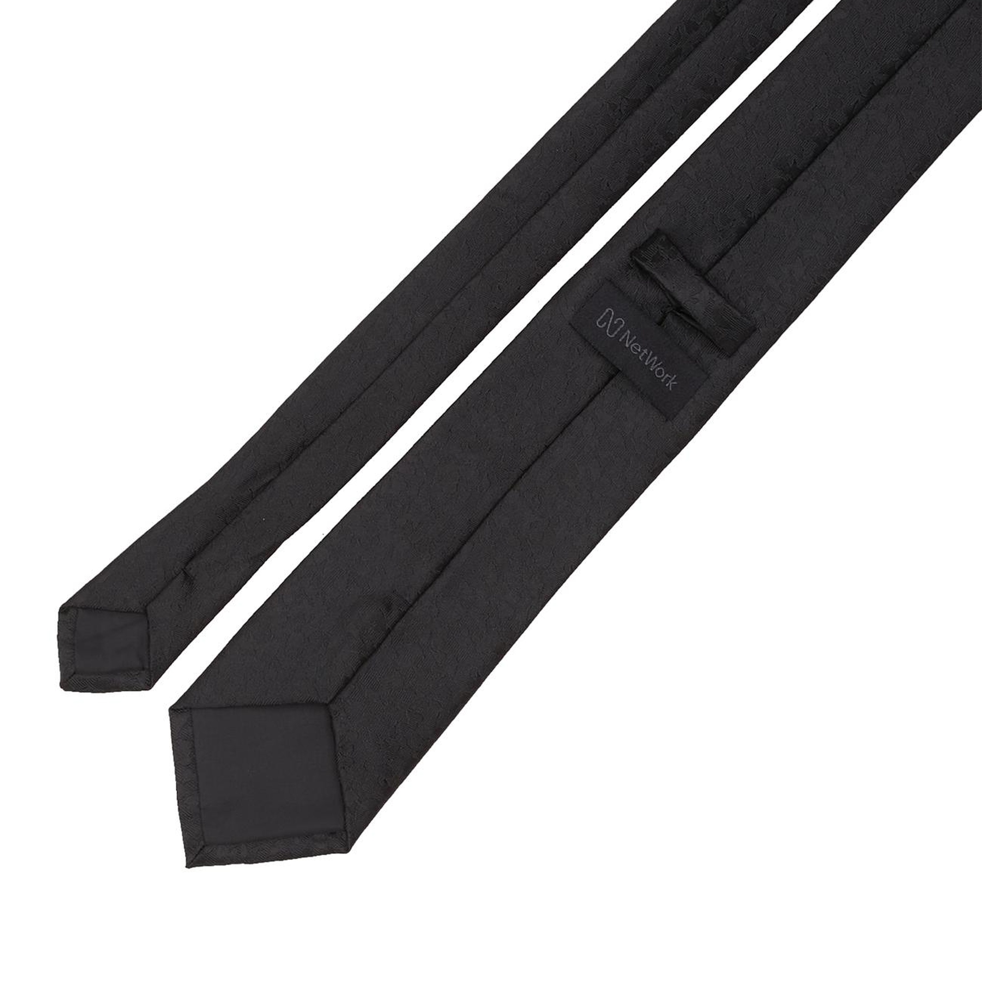 Network Erkek Siyah Desenli Kravat