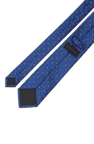  Network Erkek Lacivert Puantiyeli Kravat