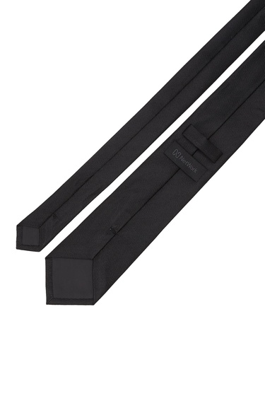  Network Erkek Siyah Desenli İpek Kravat