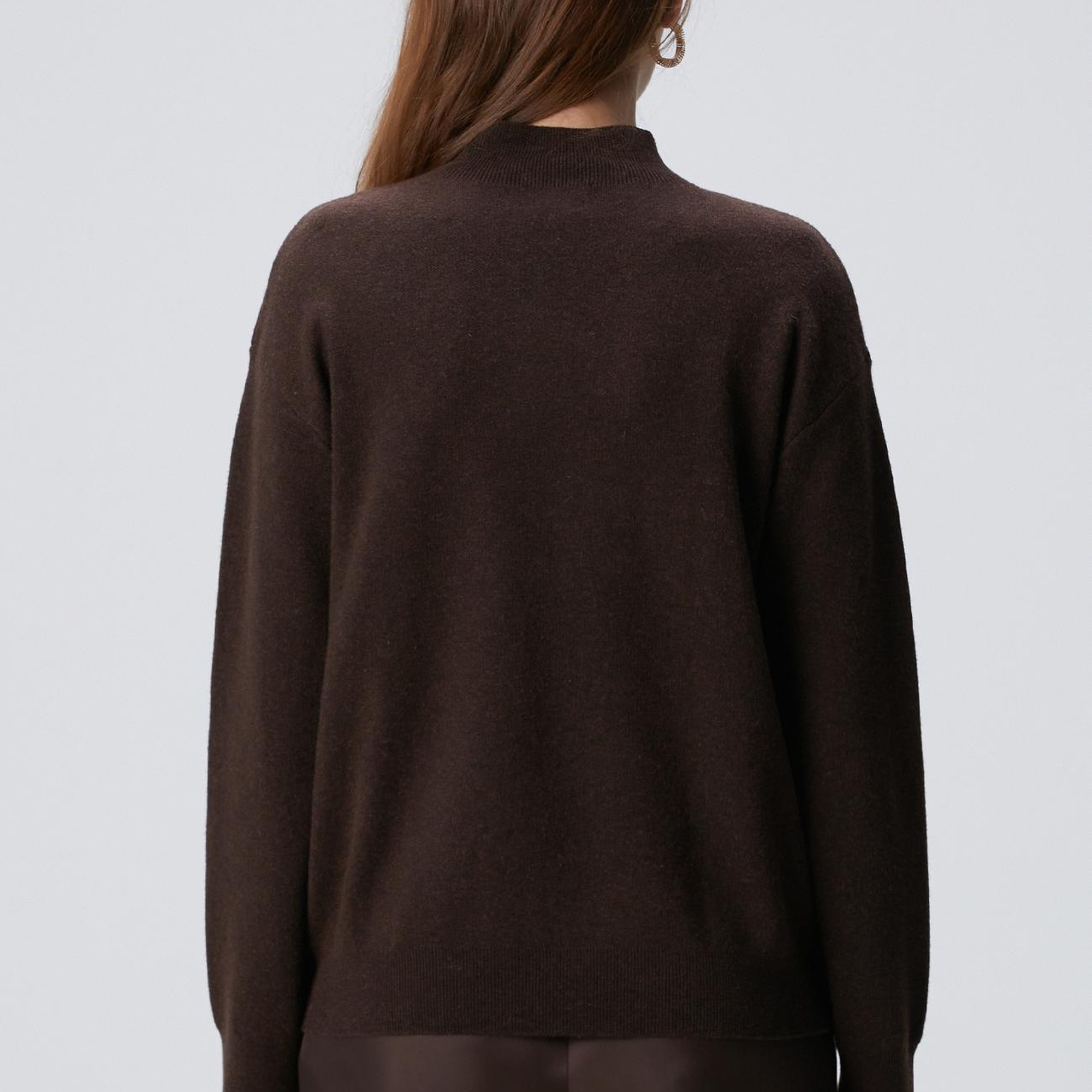 Network Kadın Kahverengi Yün Karışımlı Triko Kazak