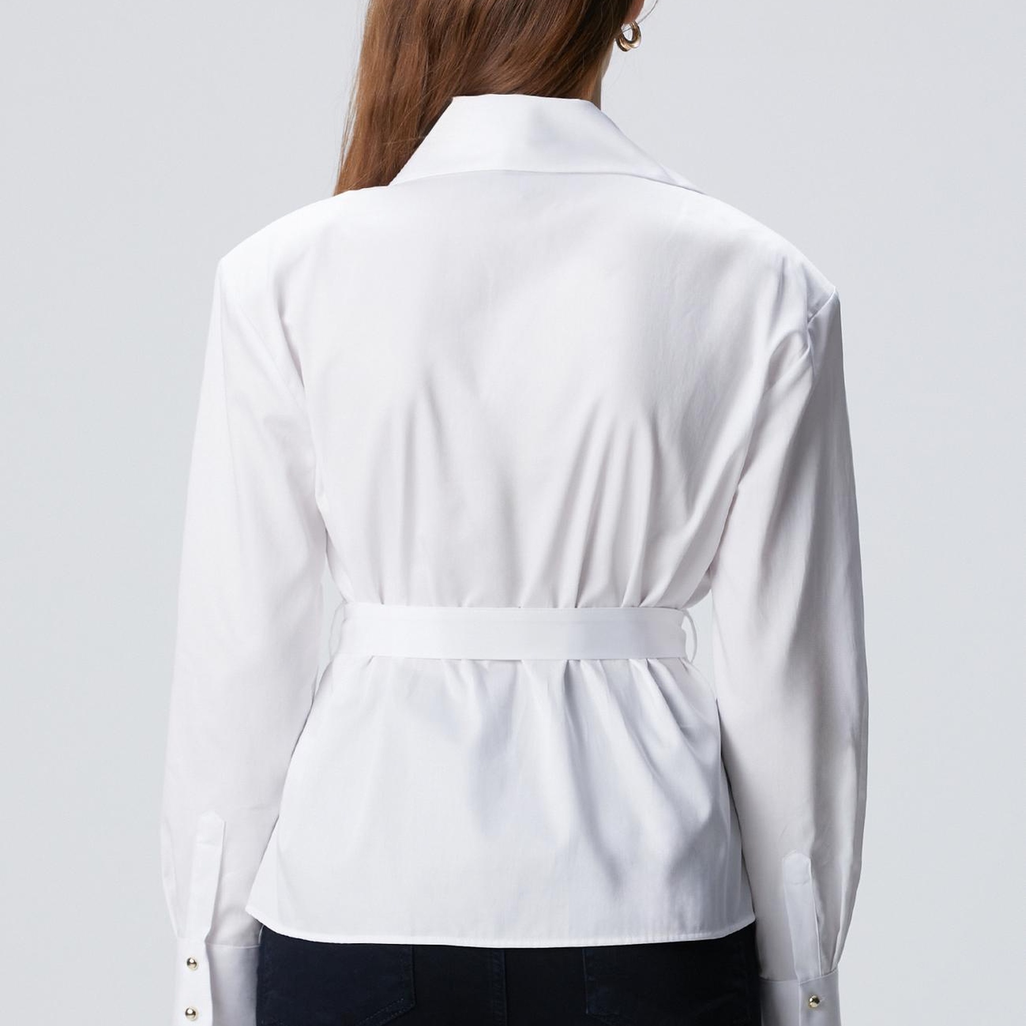 Network Kadın Beyaz Kemerli Bluz