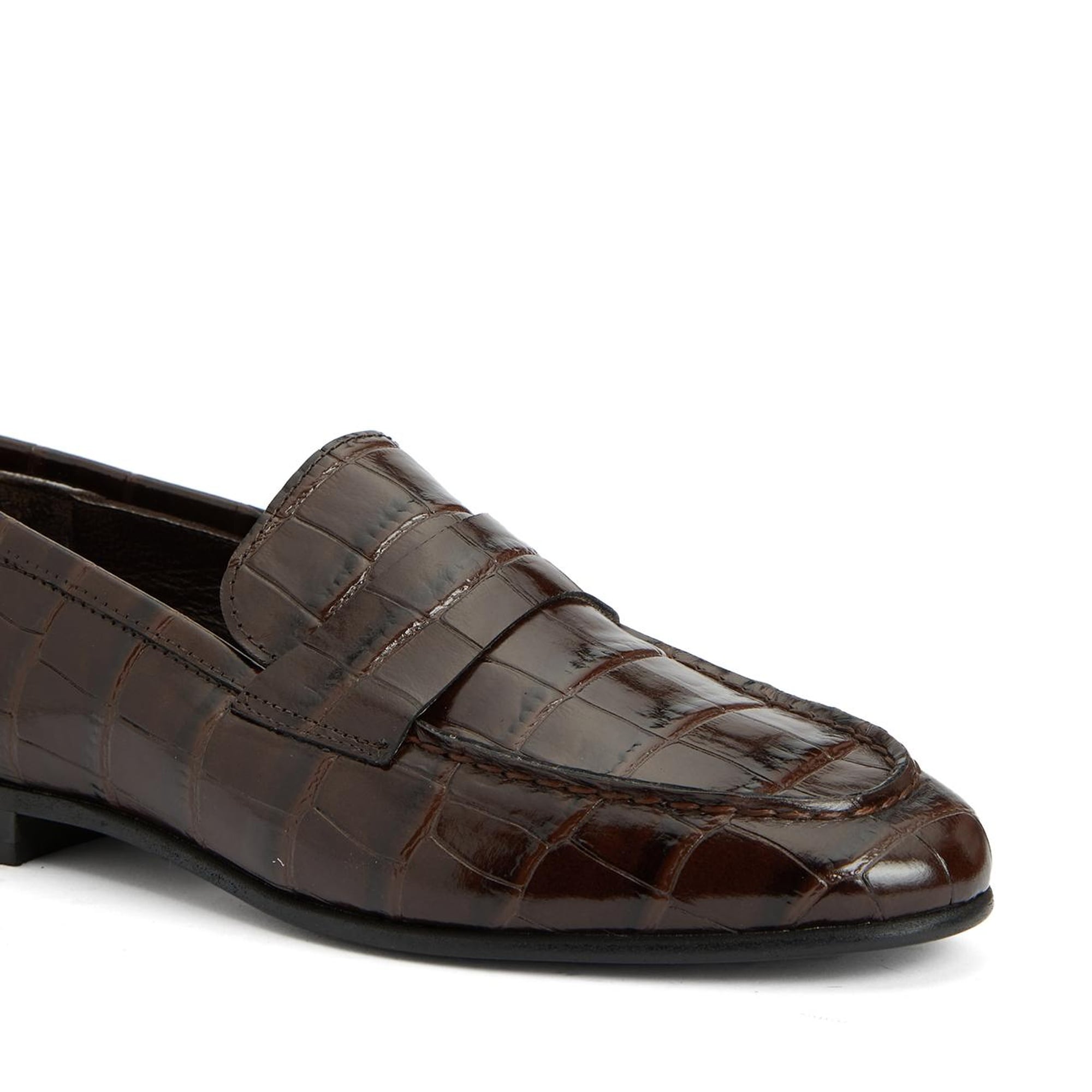 George Hogg Kadın Kahverengi Deri Loafer