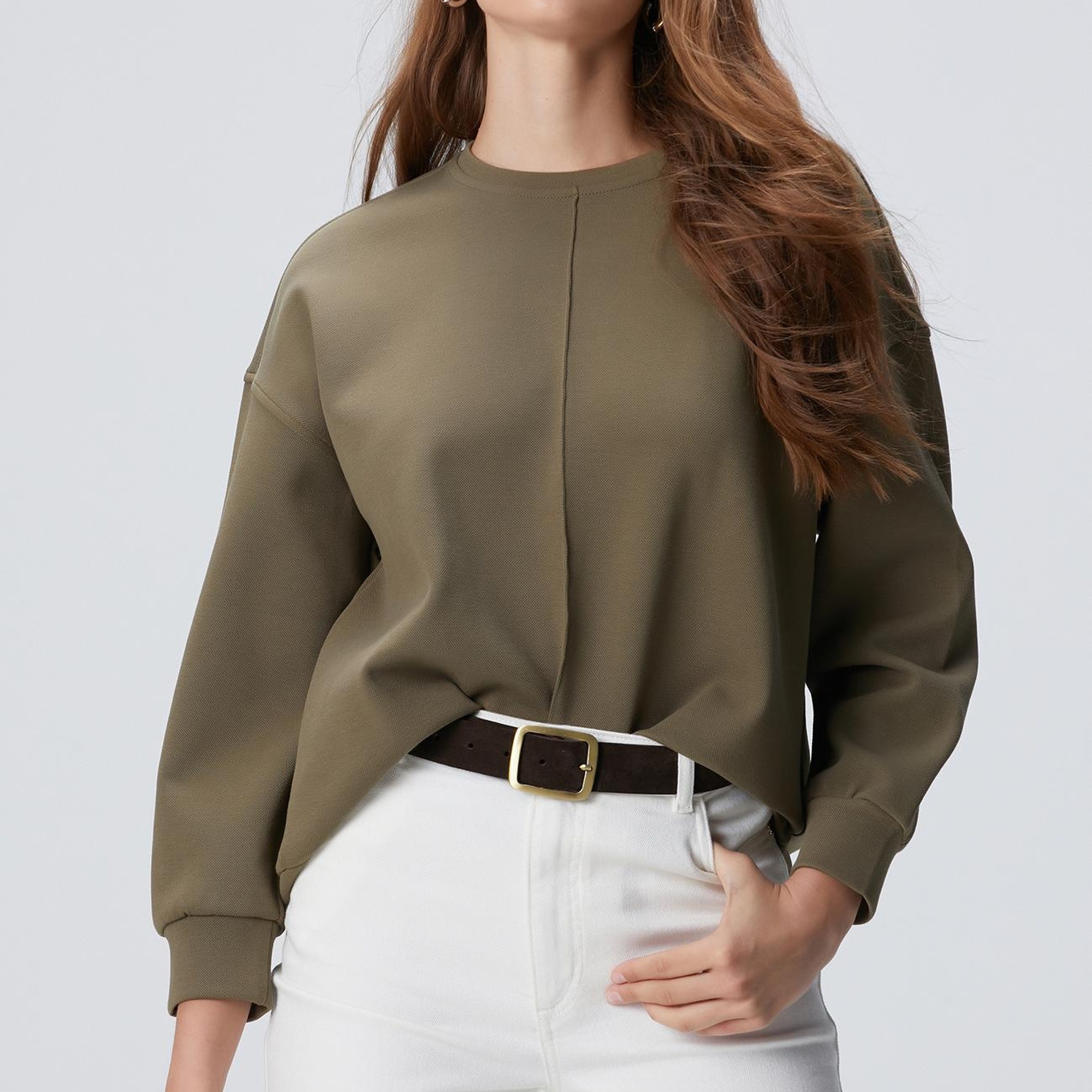 Network Kadın Haki Sweatshirt