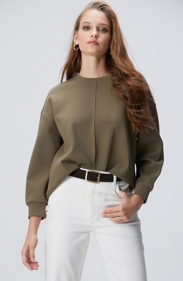  Network Kadın Haki Sweatshirt