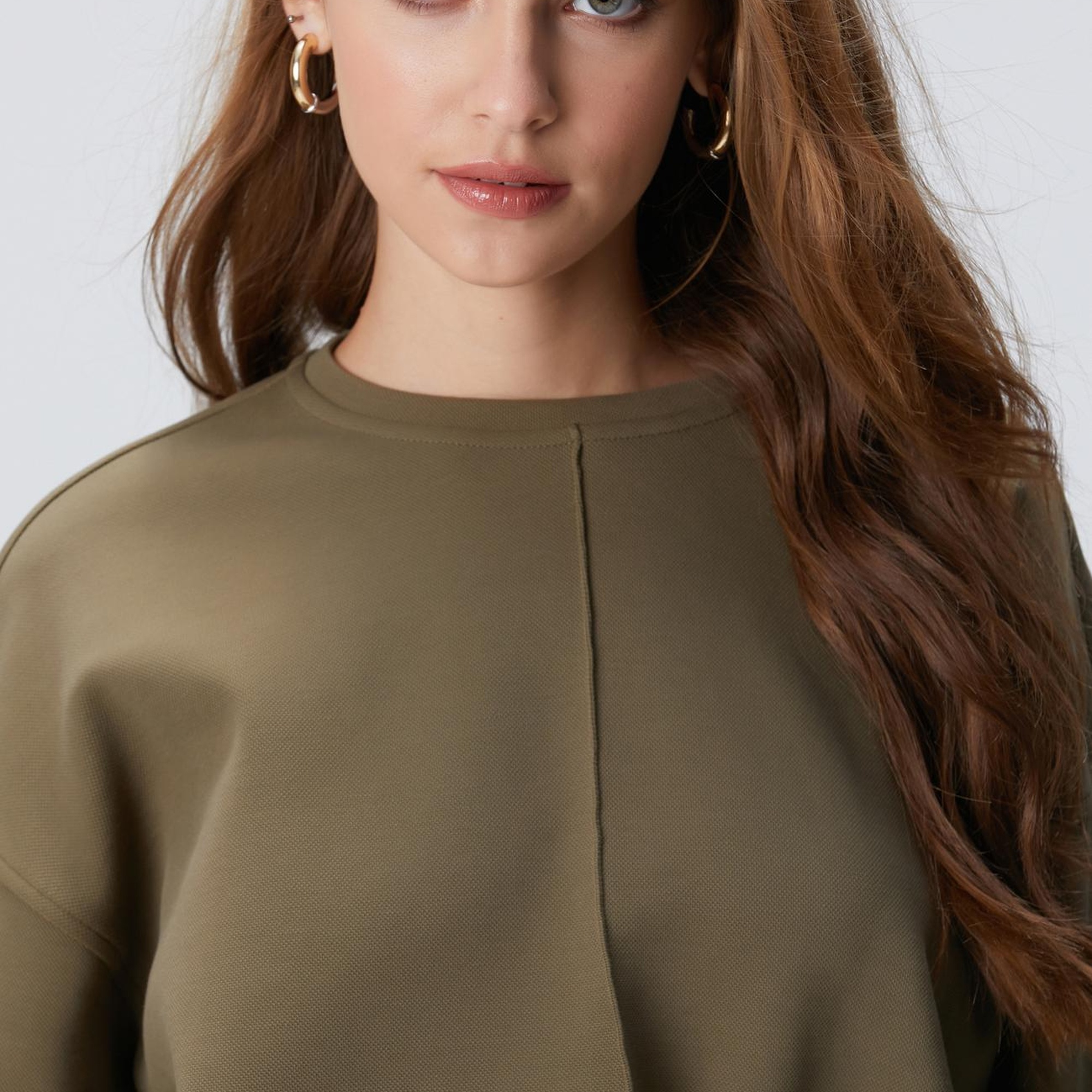 Network Kadın Haki Sweatshirt