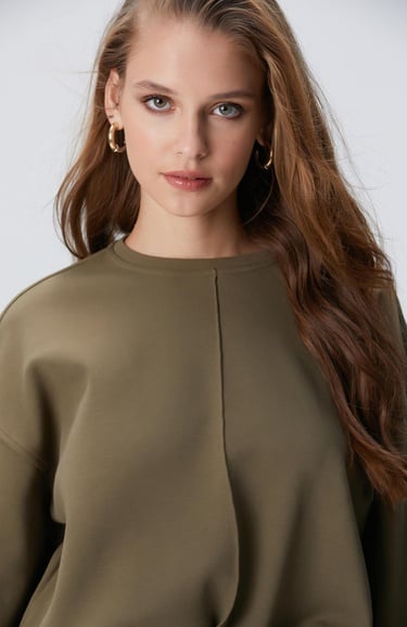  Network Kadın Haki Sweatshirt