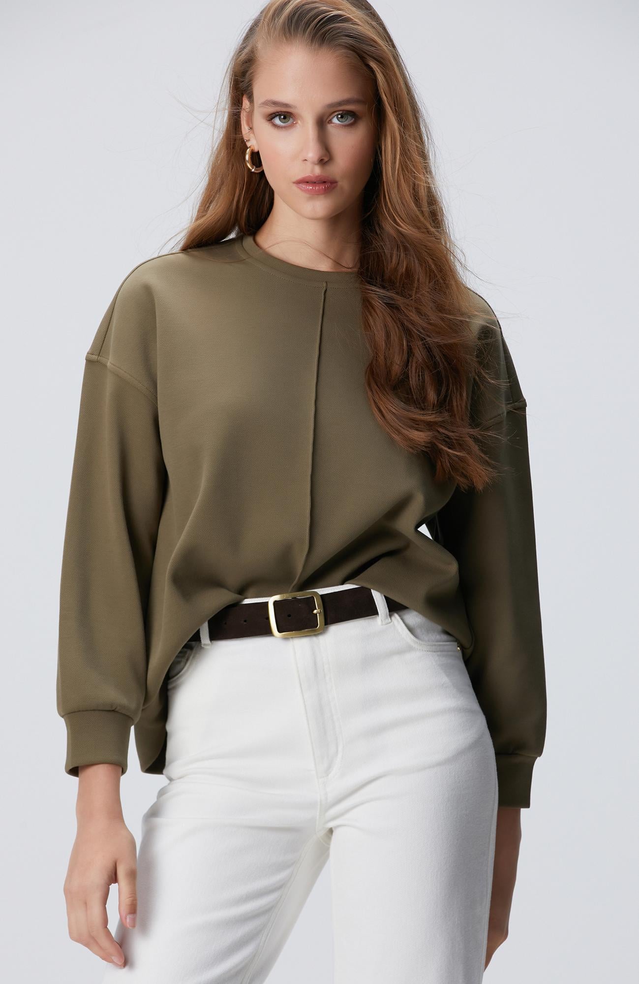  Network Kadın Haki Sweatshirt