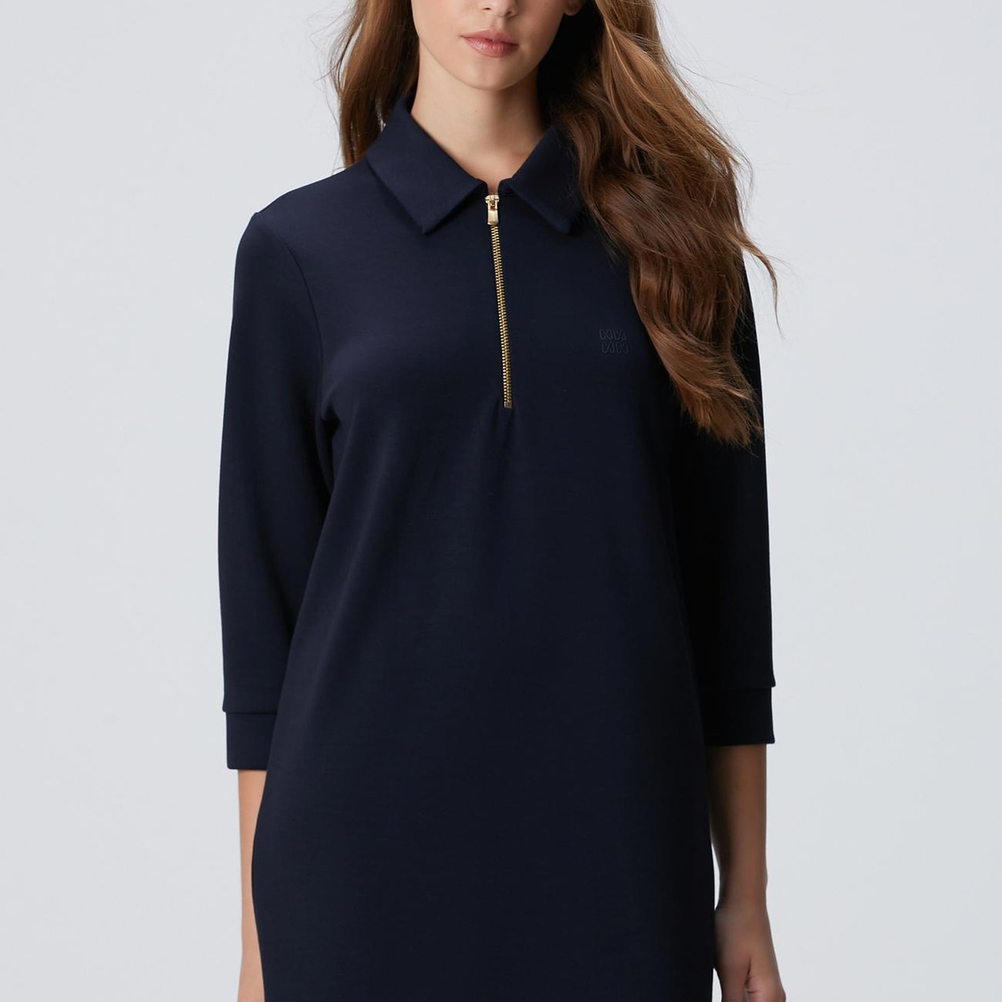 Network Kadın Lacivert Polo Örme Elbise