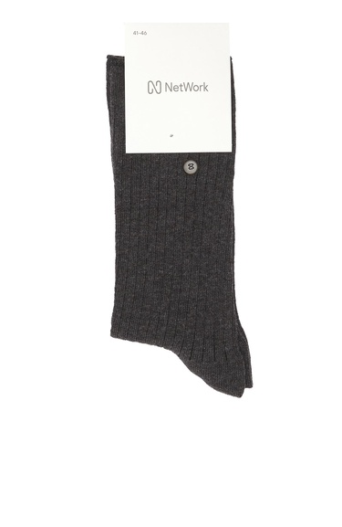 Network Erkek Antrasit Çizgi Desenli Soket Çorap
