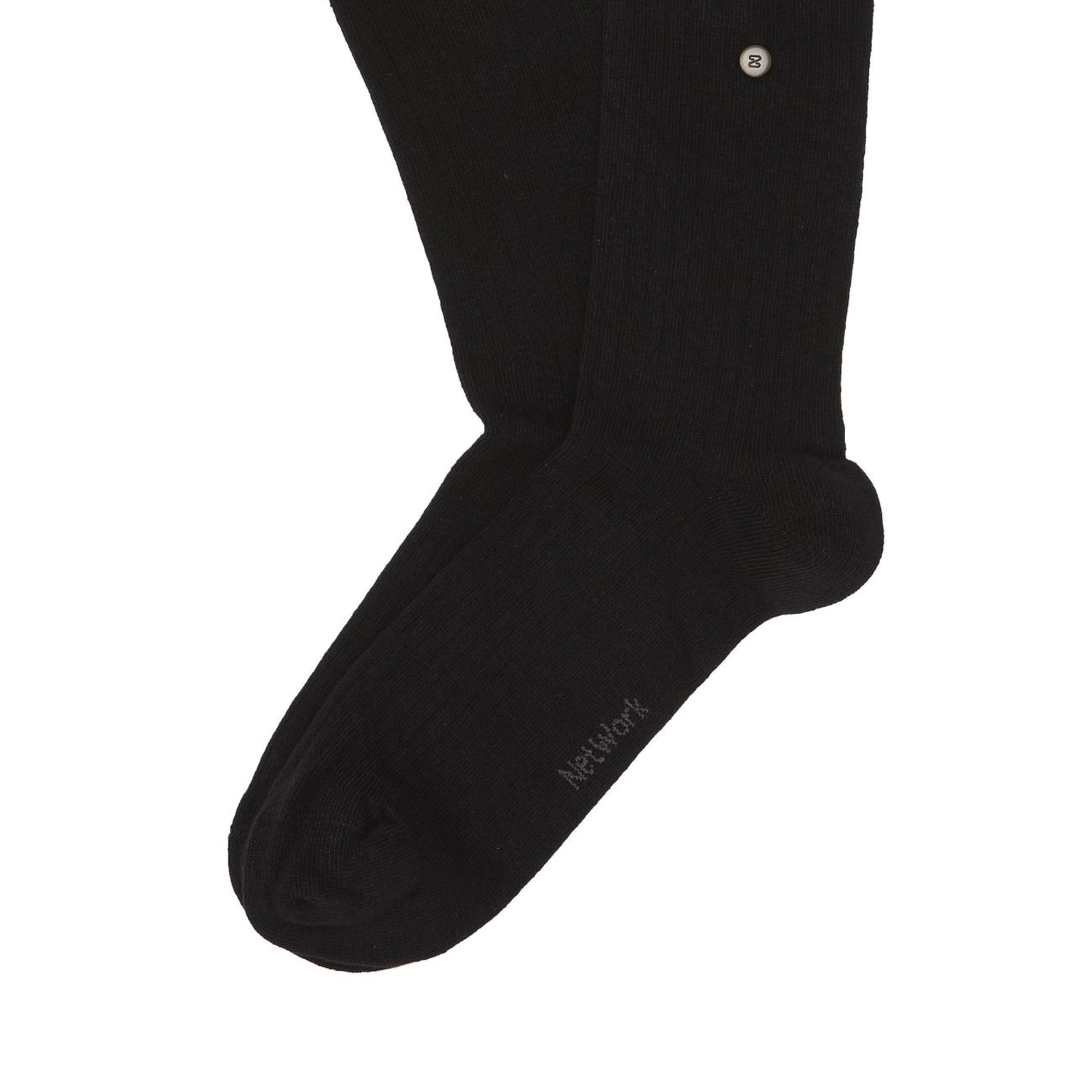 Network Erkek Siyah Çizgi Desenli Soket Çorap