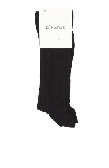  Network Erkek Siyah Dokulu Soket Çorap