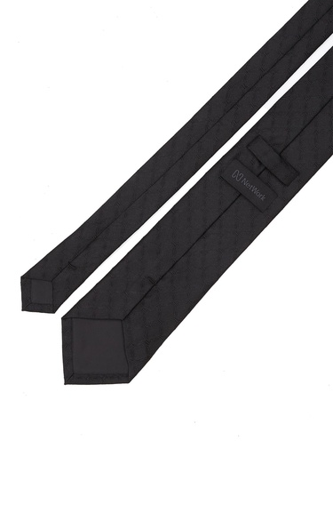  Network Erkek Siyah Desenli İpek Kravat