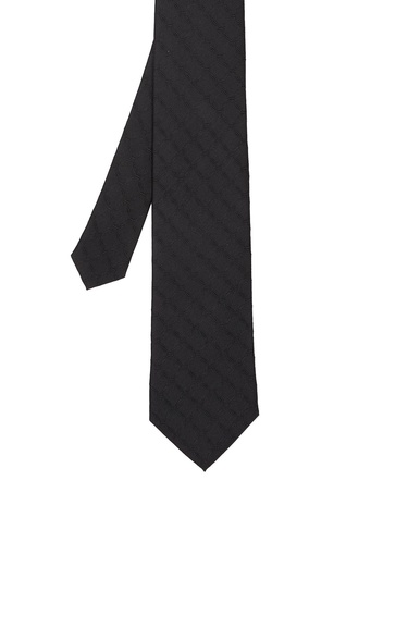  Network Erkek Siyah Desenli İpek Kravat