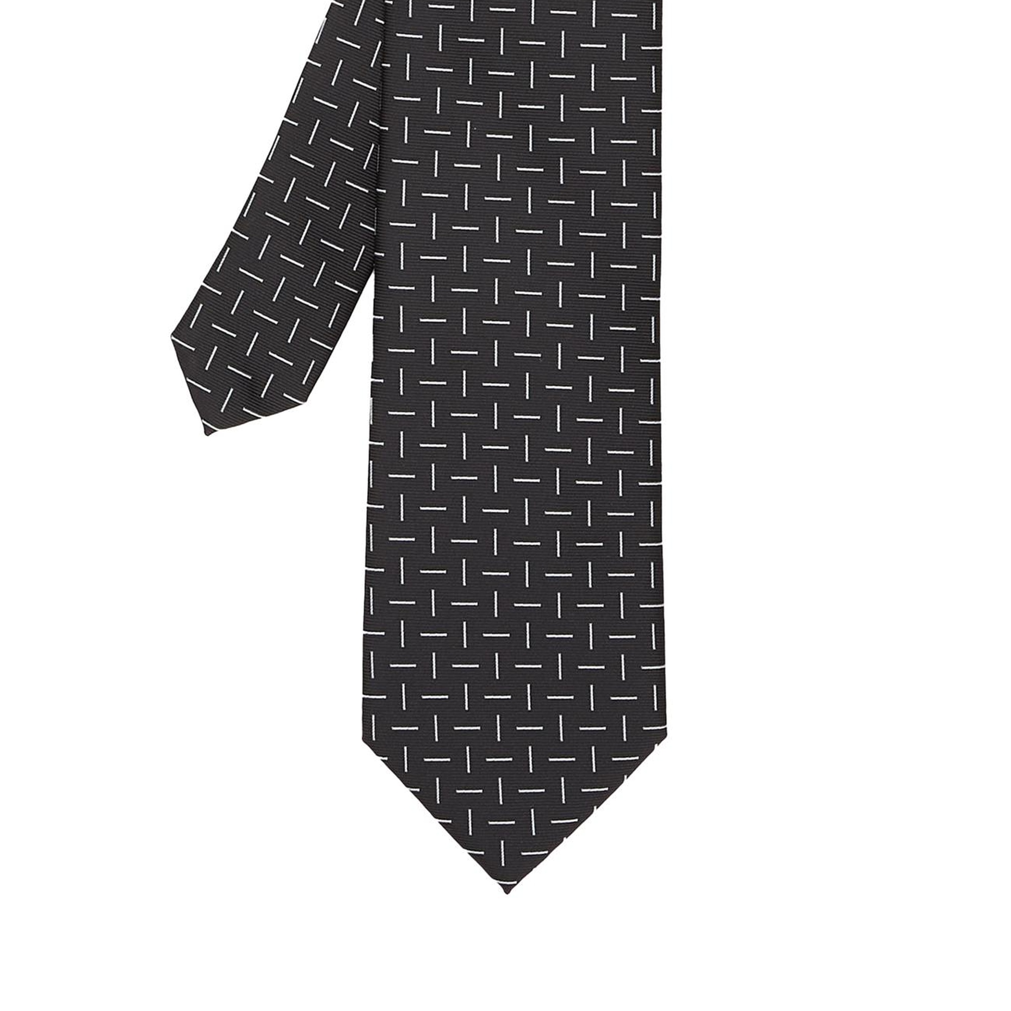 Network Erkek Siyah Desenli Kravat