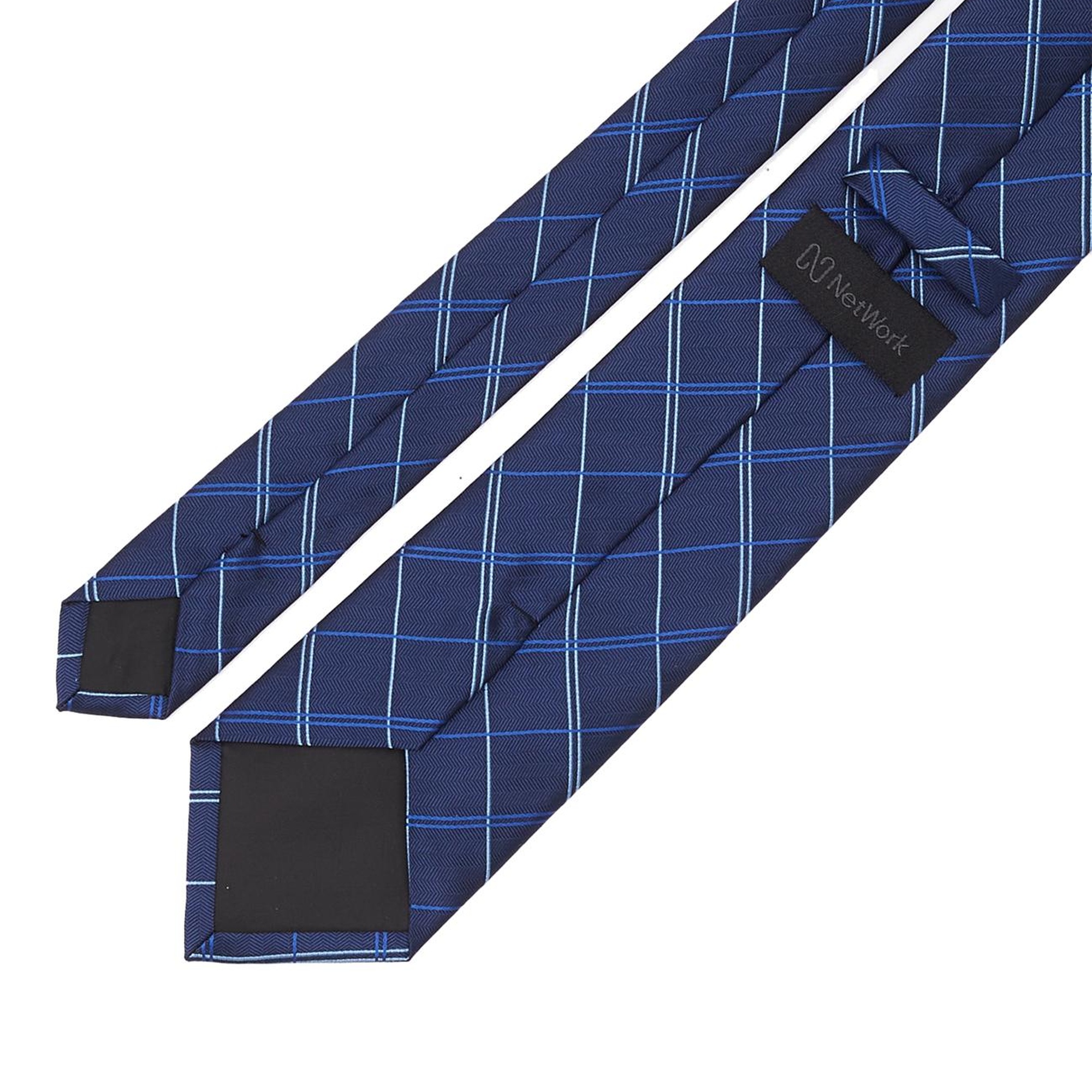Network Erkek Lacivert Desenli Kravat