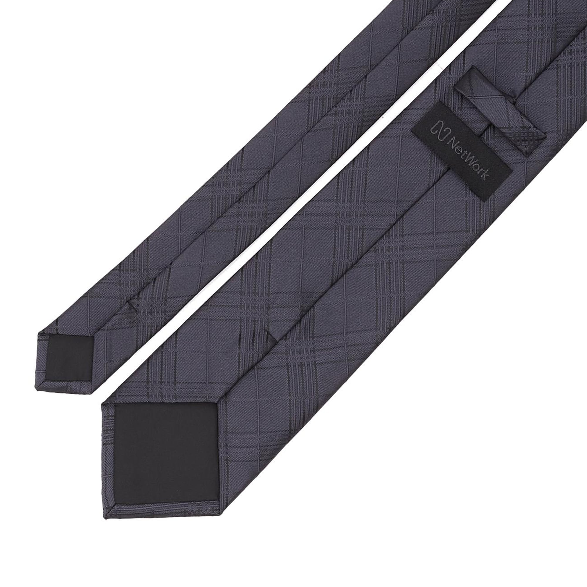 Network Erkek Gri Desenli Kravat