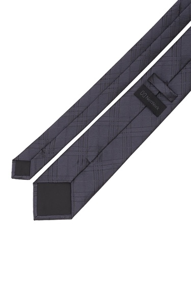  Network Erkek Gri Desenli Kravat