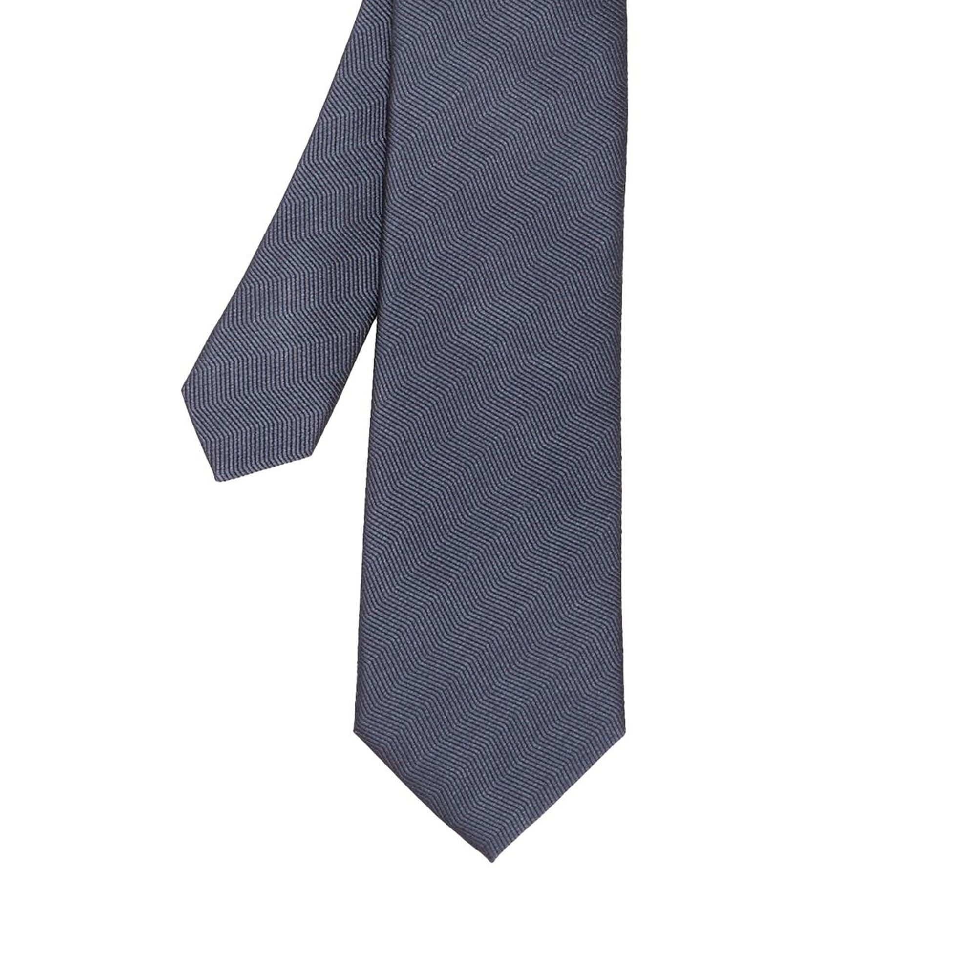 Network Erkek Gri Desenli İpek Kravat