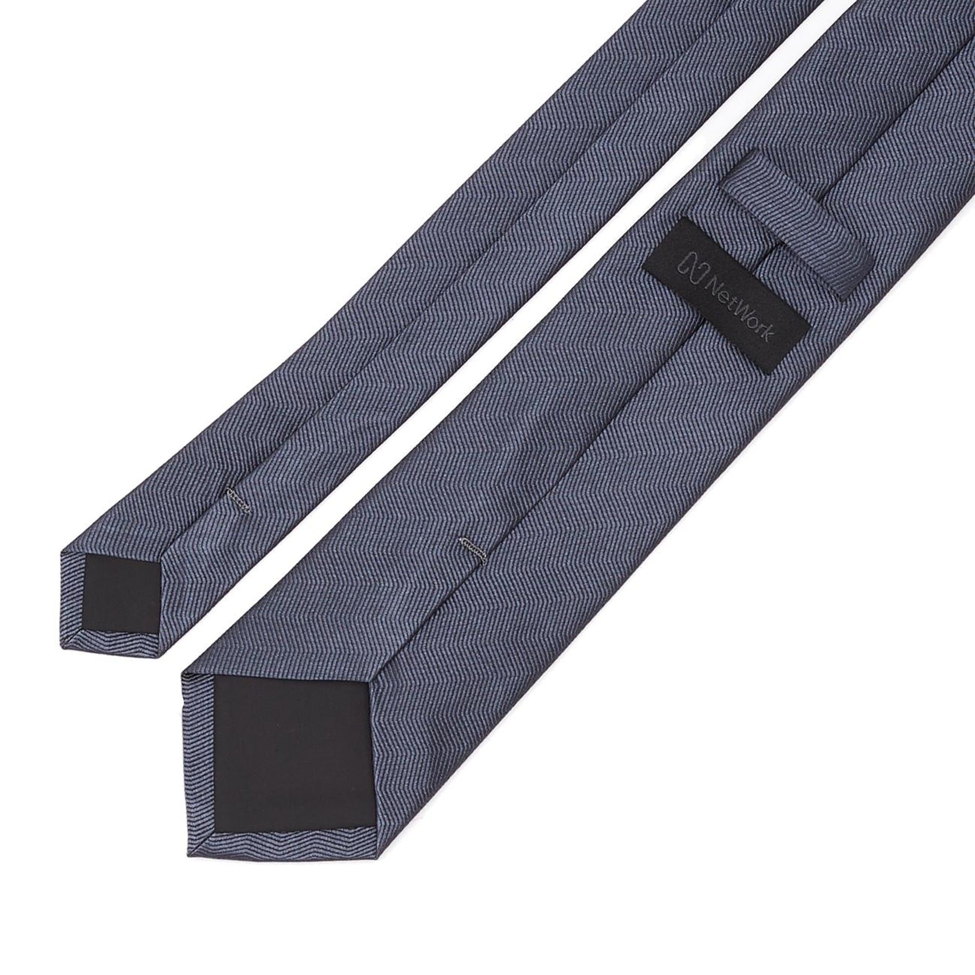 Network Erkek Gri Desenli İpek Kravat