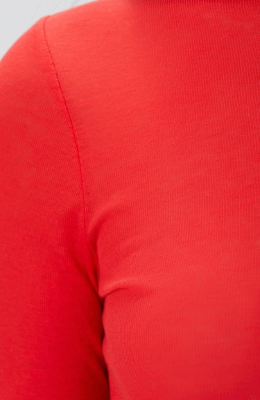  Network Kadın Kırmızı Yün Karışımlı Balıkçı Yaka Kazak