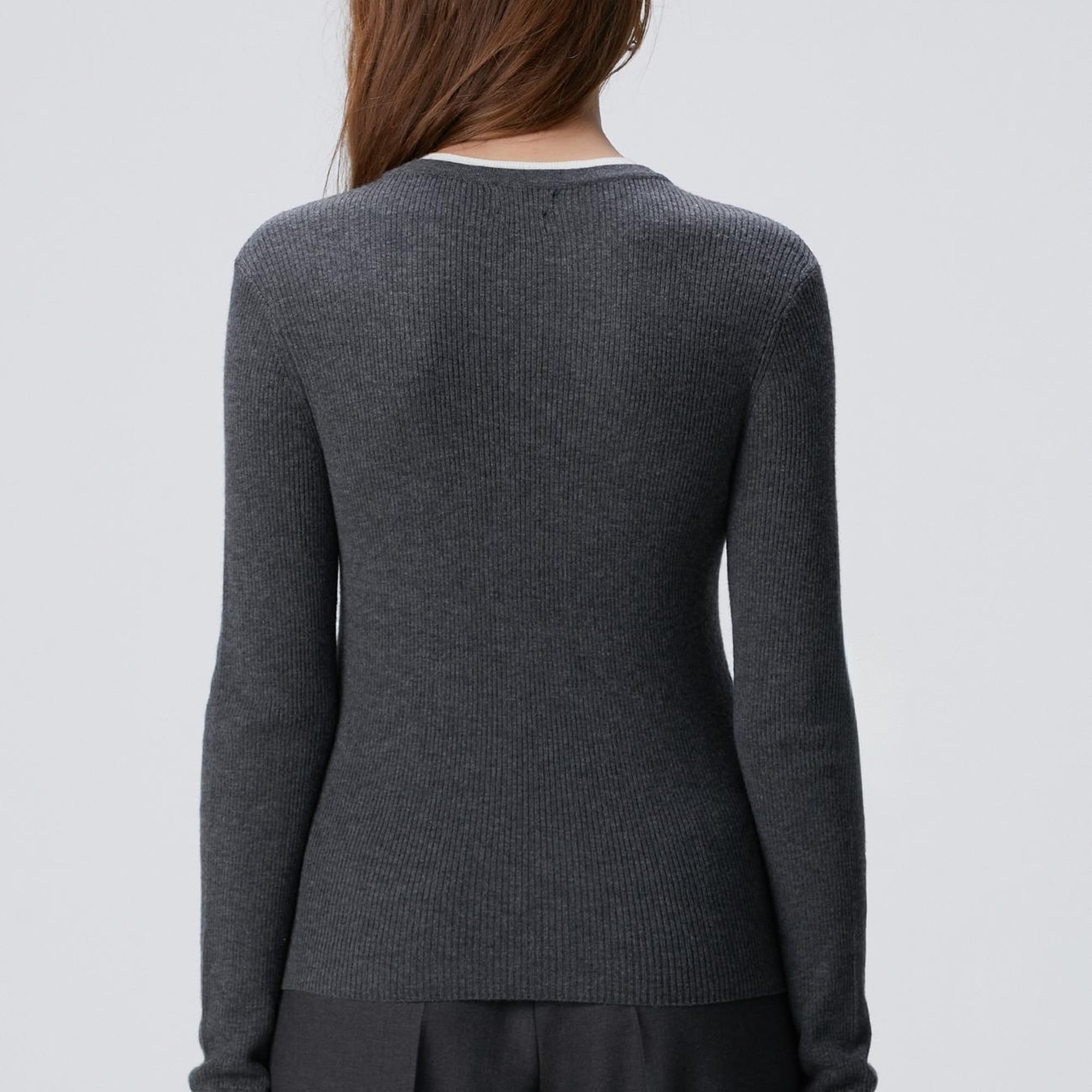 Network Kadın Gri Melanj Kazak