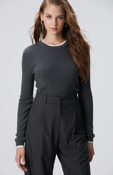  Network Kadın Gri Melanj Kazak