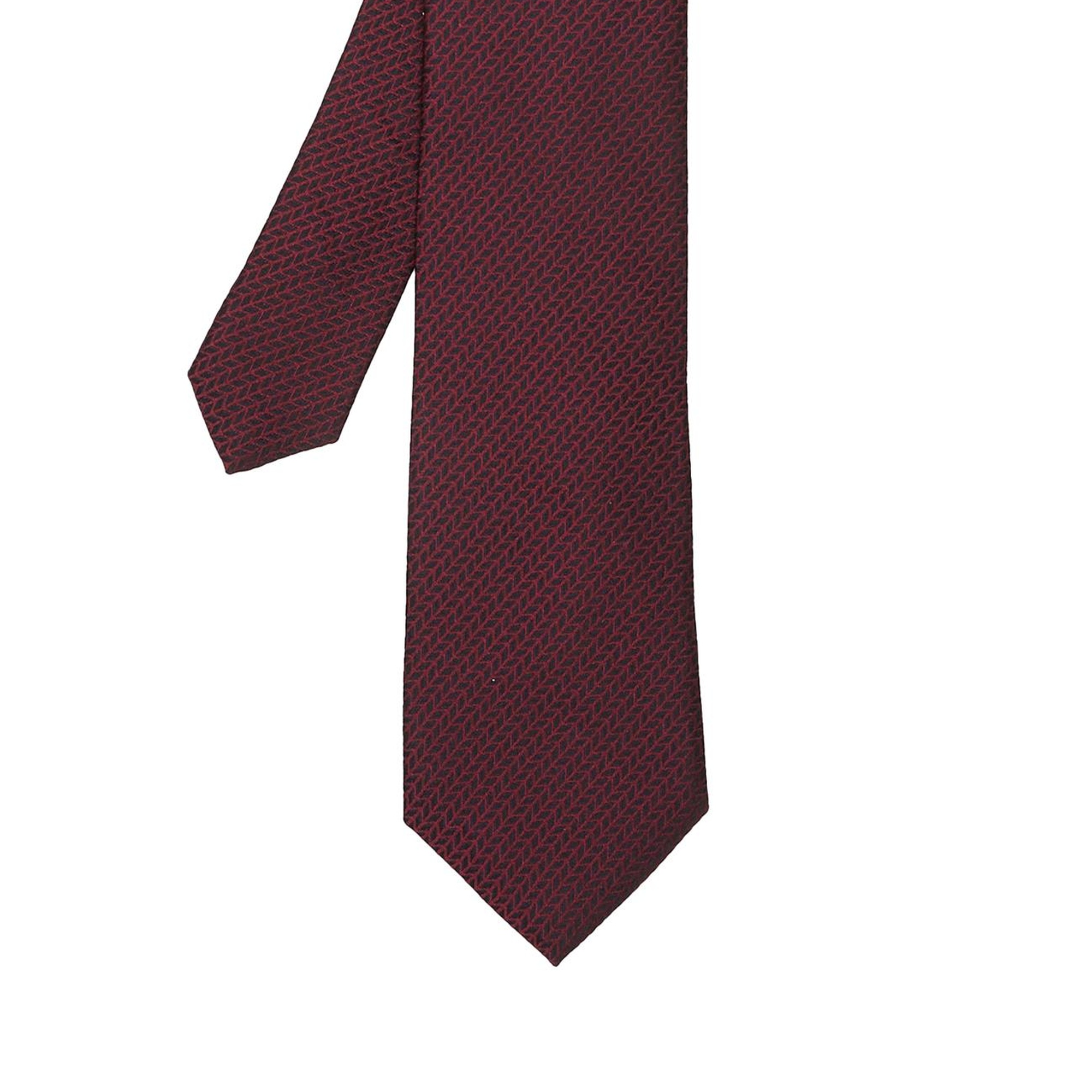 Network Erkek Bordo Desenli İpek Kravat