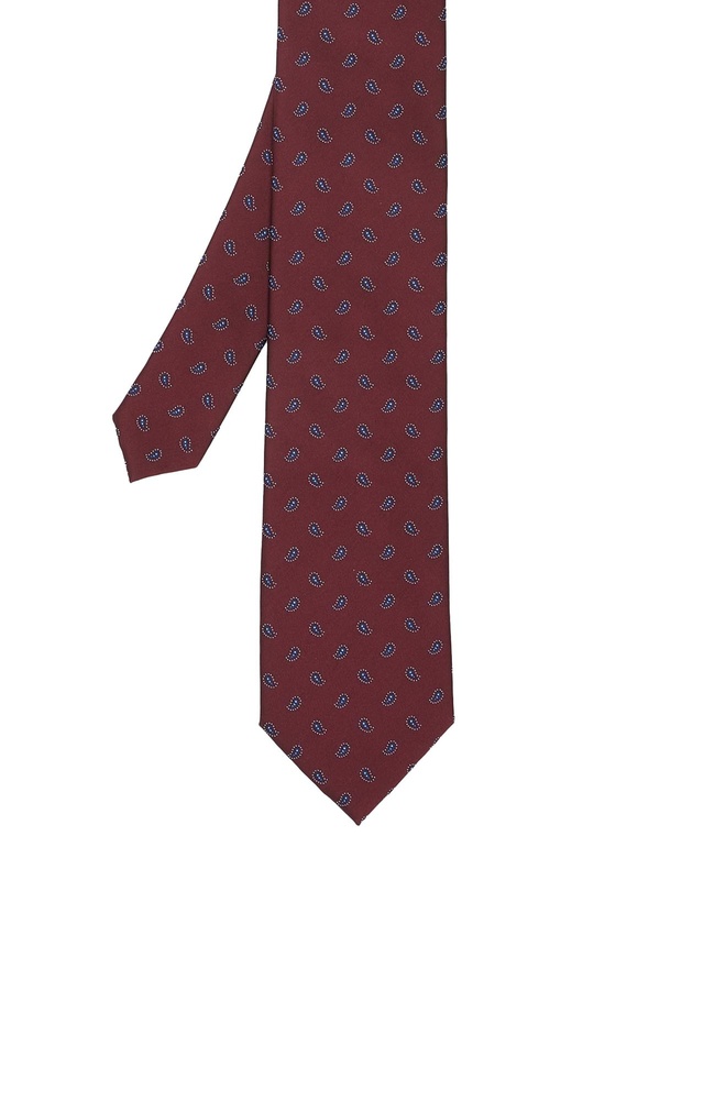  Network Erkek Bordo Şal Desenli Kravat
