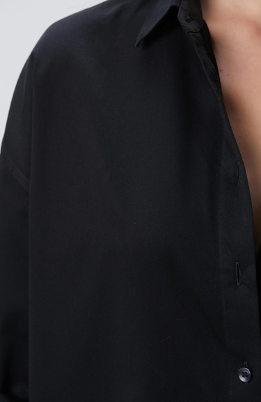  Network Kadın Non-Iron Siyah Gömlek