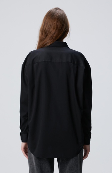  Network Kadın Non-Iron Siyah Gömlek