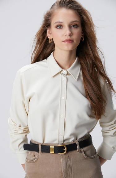  Network Kadın Kırık Beyaz Dış Gömlek