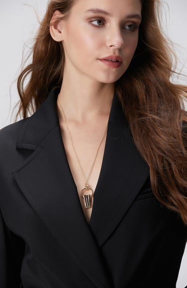  Network Kadın Gold Altın Rengi Kolye