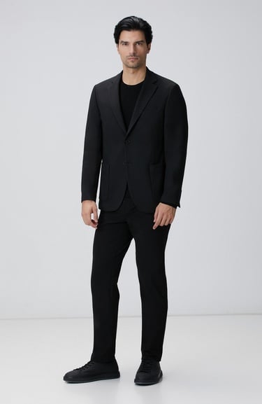  Network Erkek N-Tech Siyah Basic Triko Kazak