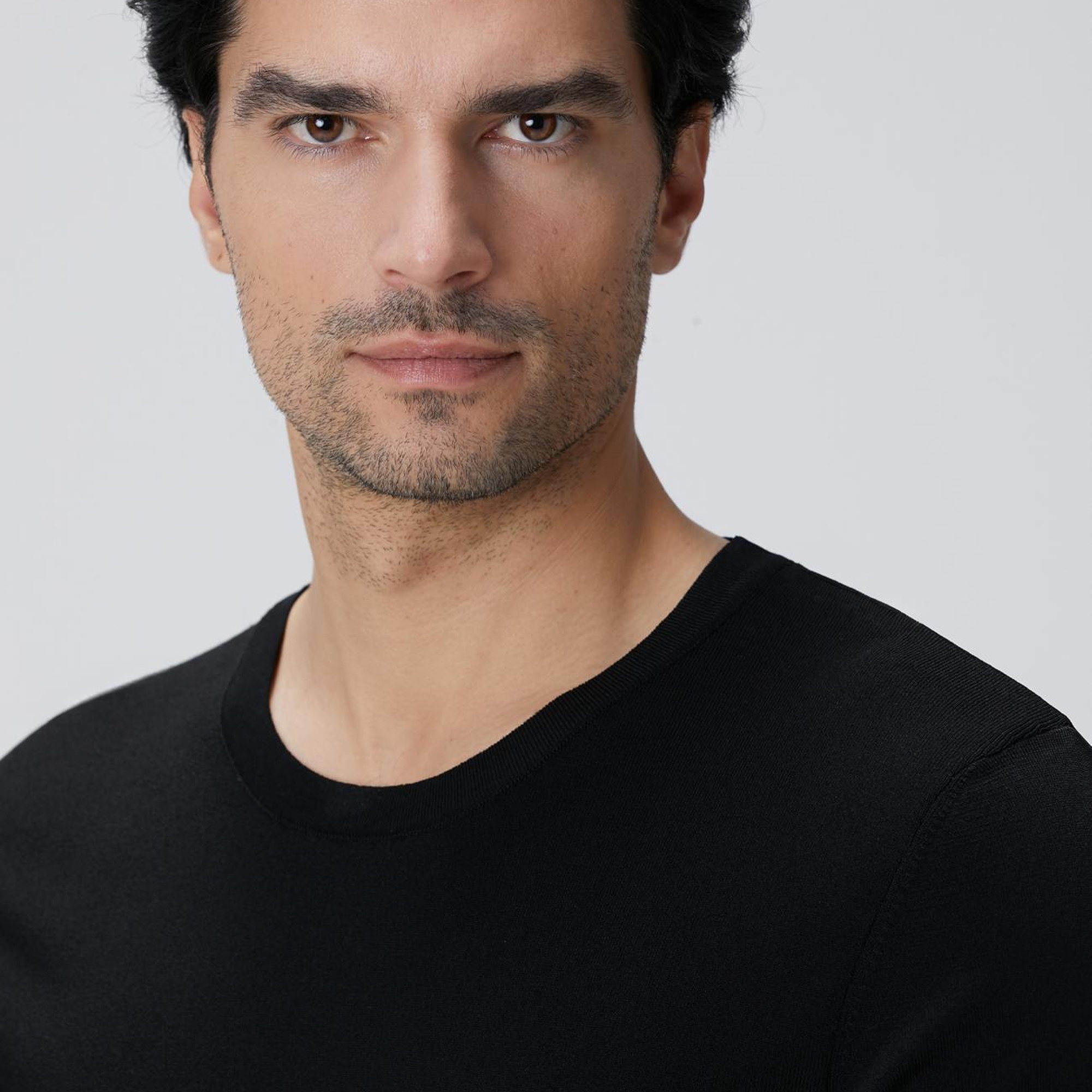 Network Erkek N-Tech Siyah Basic Triko Kazak