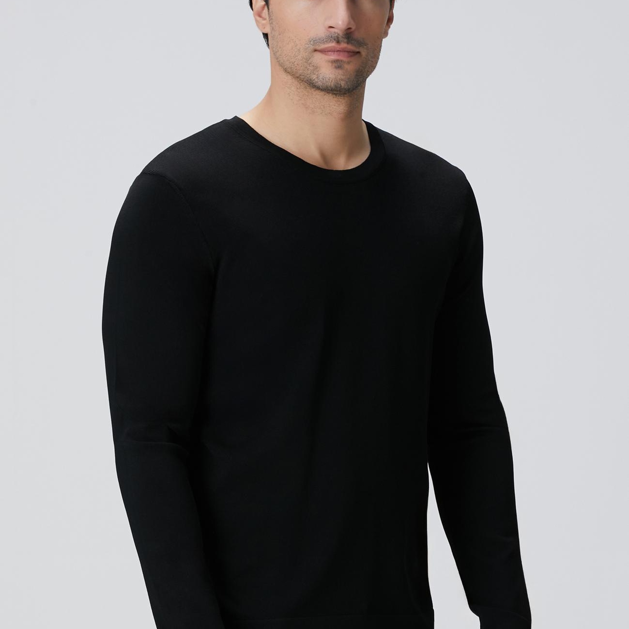 Network Erkek N-Tech Siyah Basic Triko Kazak