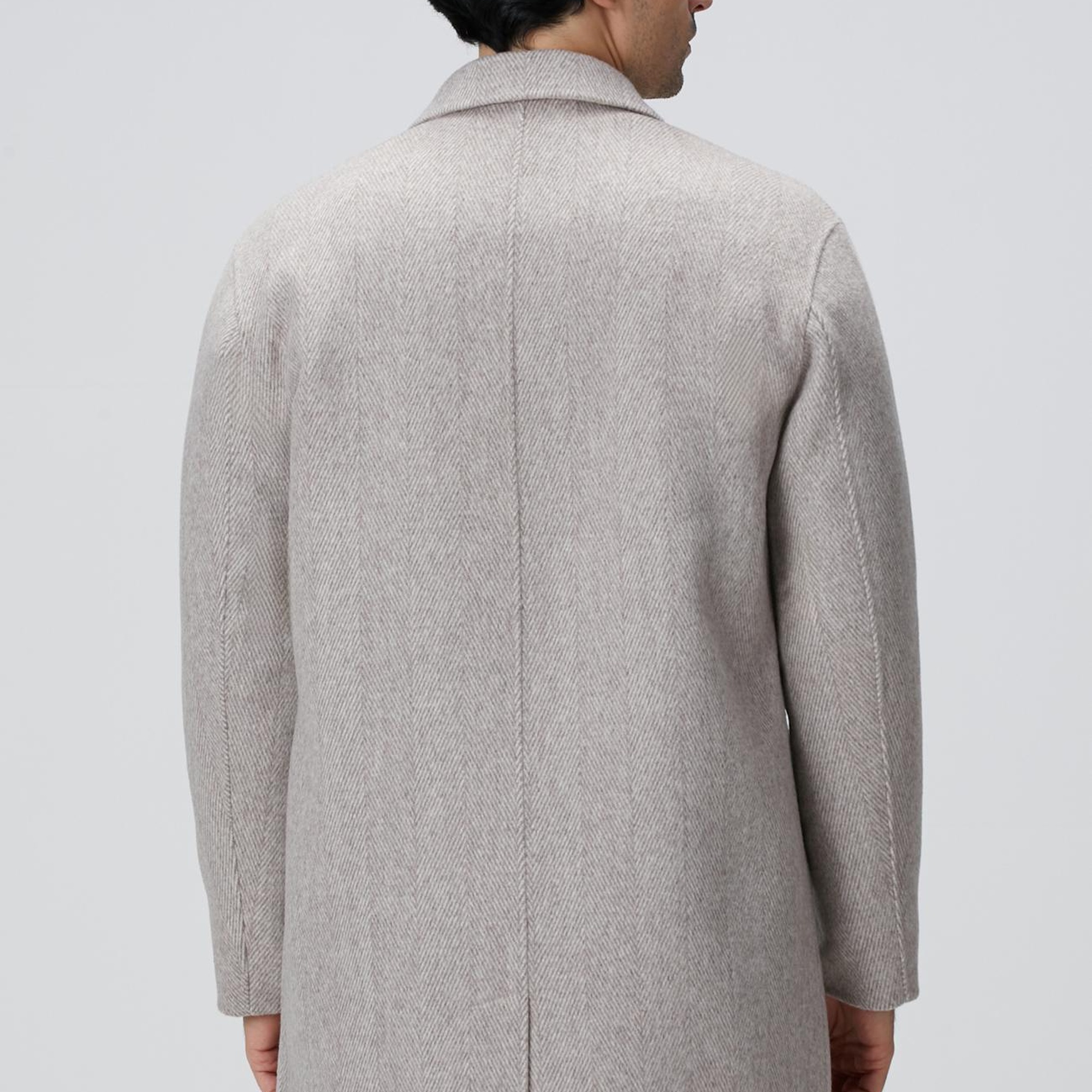 Network Erkek Bej Melanj Yün Karışımlı Palto