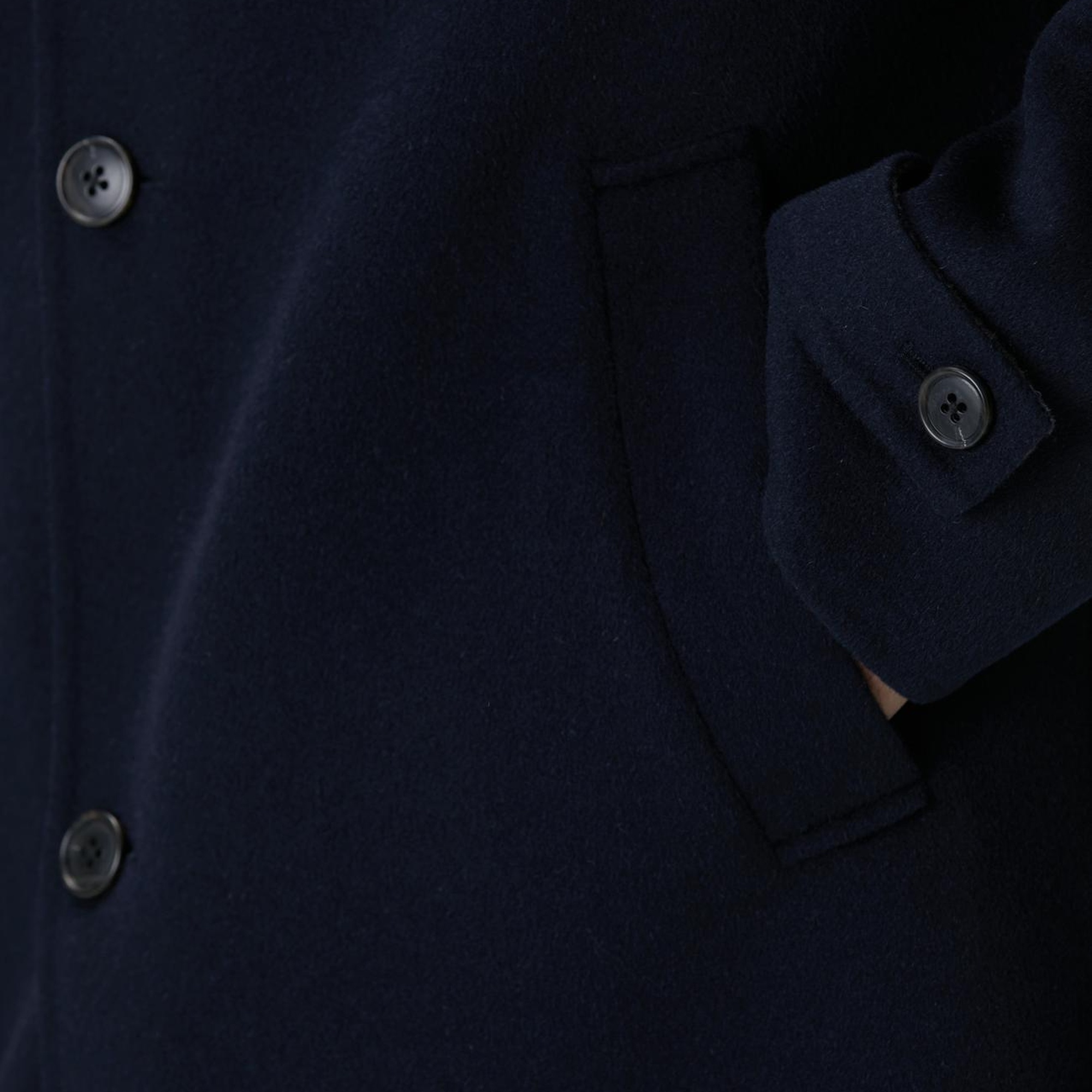 Network Erkek Lacivert Yün Karışımlı Palto