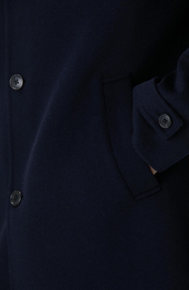  Network Erkek Lacivert Yün Karışımlı Palto