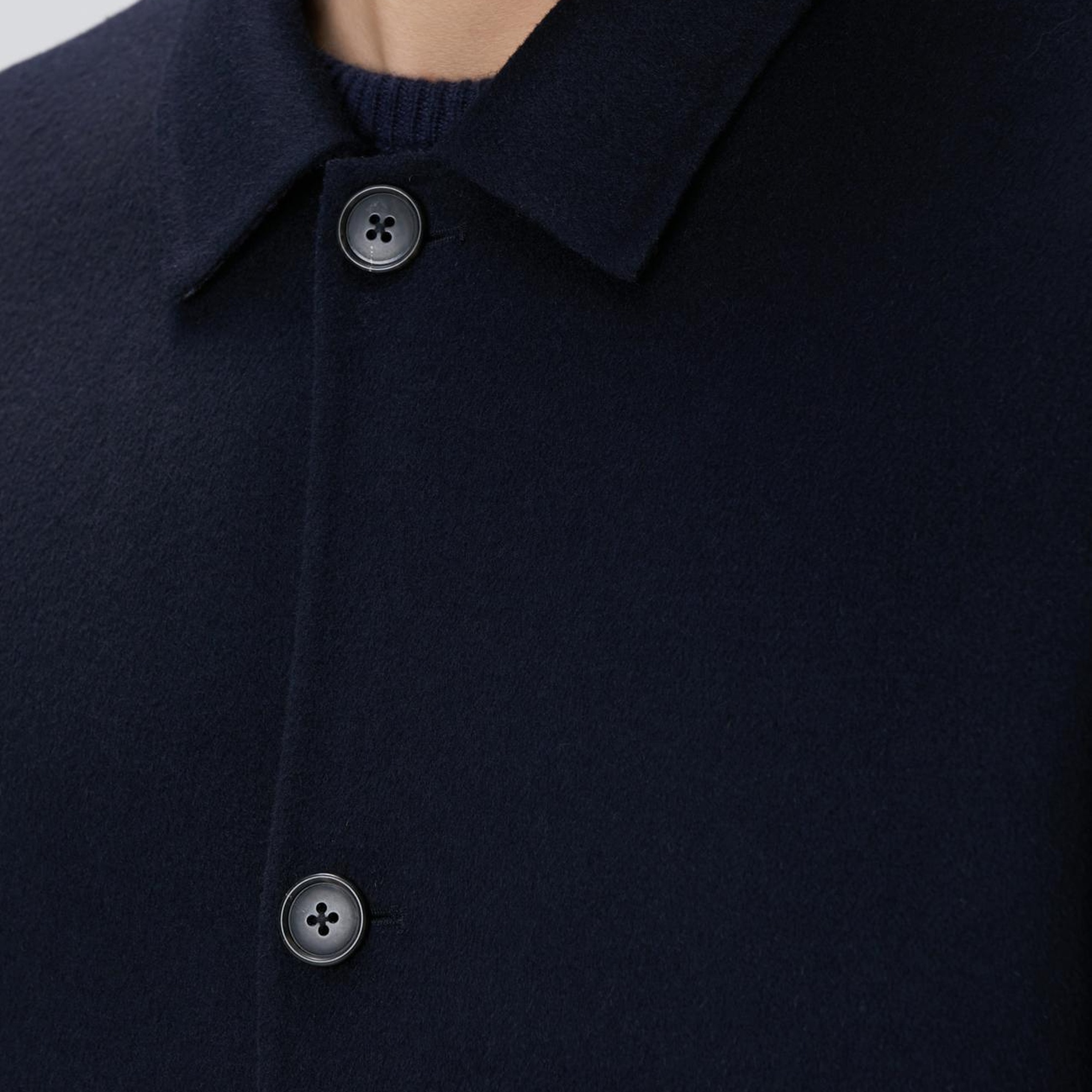 Network Erkek Lacivert Yün Karışımlı Palto