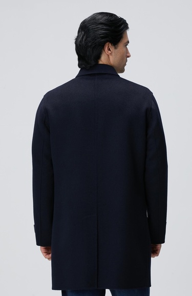  Network Erkek Lacivert Yün Karışımlı Palto