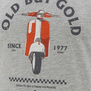  Routefield Taft Erkek Gri Tişört