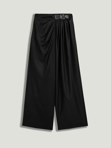  Çift Tokalı Kemer Detaylı Pantolon