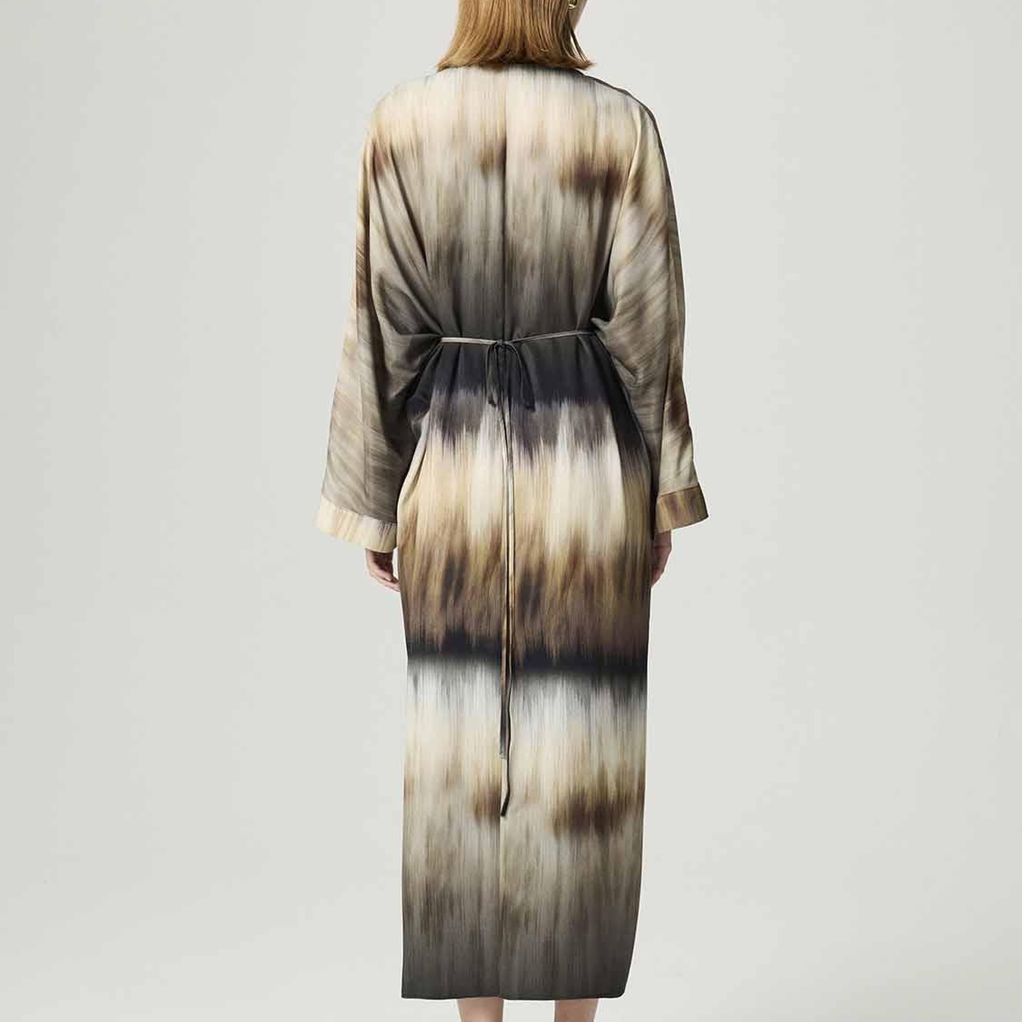 Batik Desenli Maxi Elbise