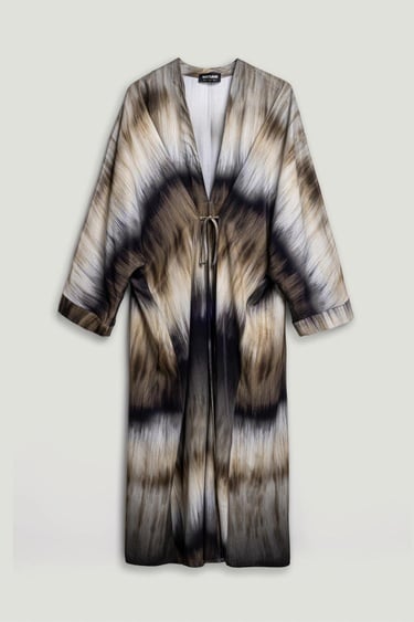  Batik Desenli Maxi Elbise