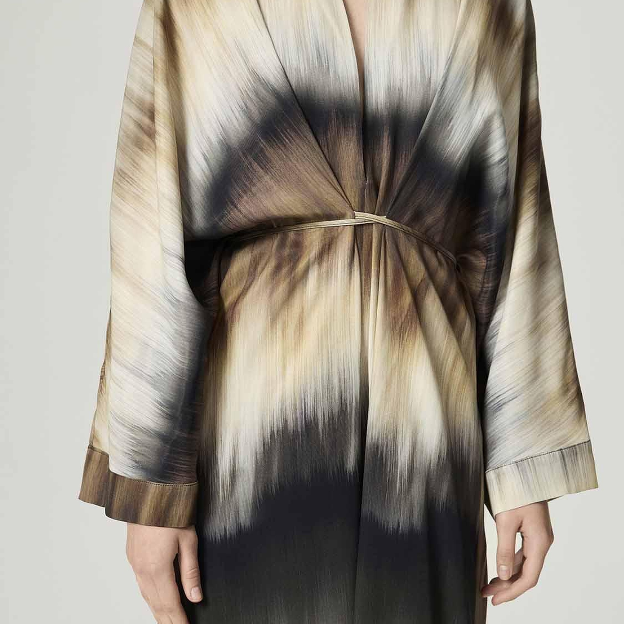 Batik Desenli Maxi Elbise