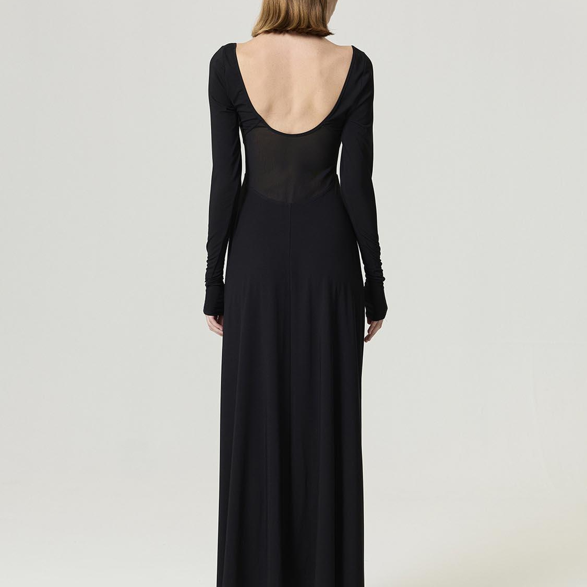 Transparan Detaylı Maxi Elbise