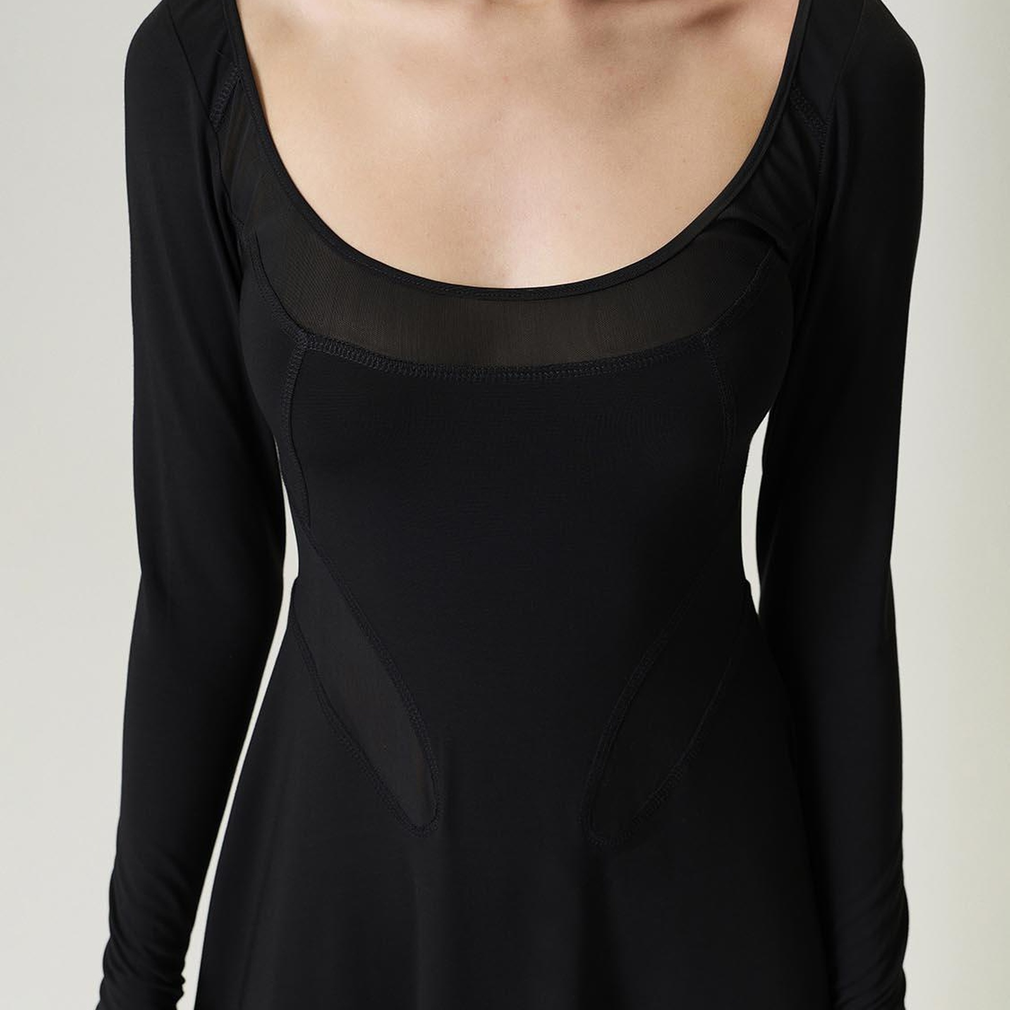 Transparan Detaylı Maxi Elbise