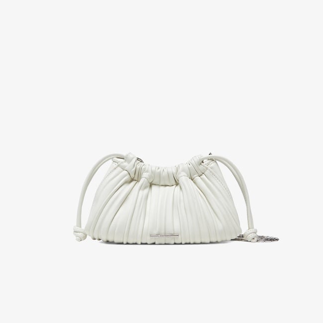  Calvin Klein Drawstring Plisse Mini Kadın Haki El Çantası