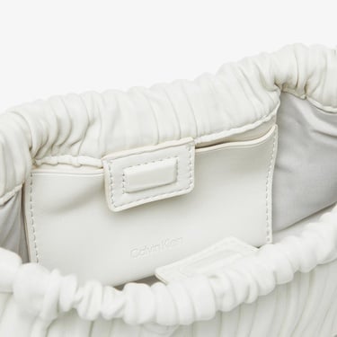  Calvin Klein Drawstring Plisse Mini Kadın Haki El Çantası